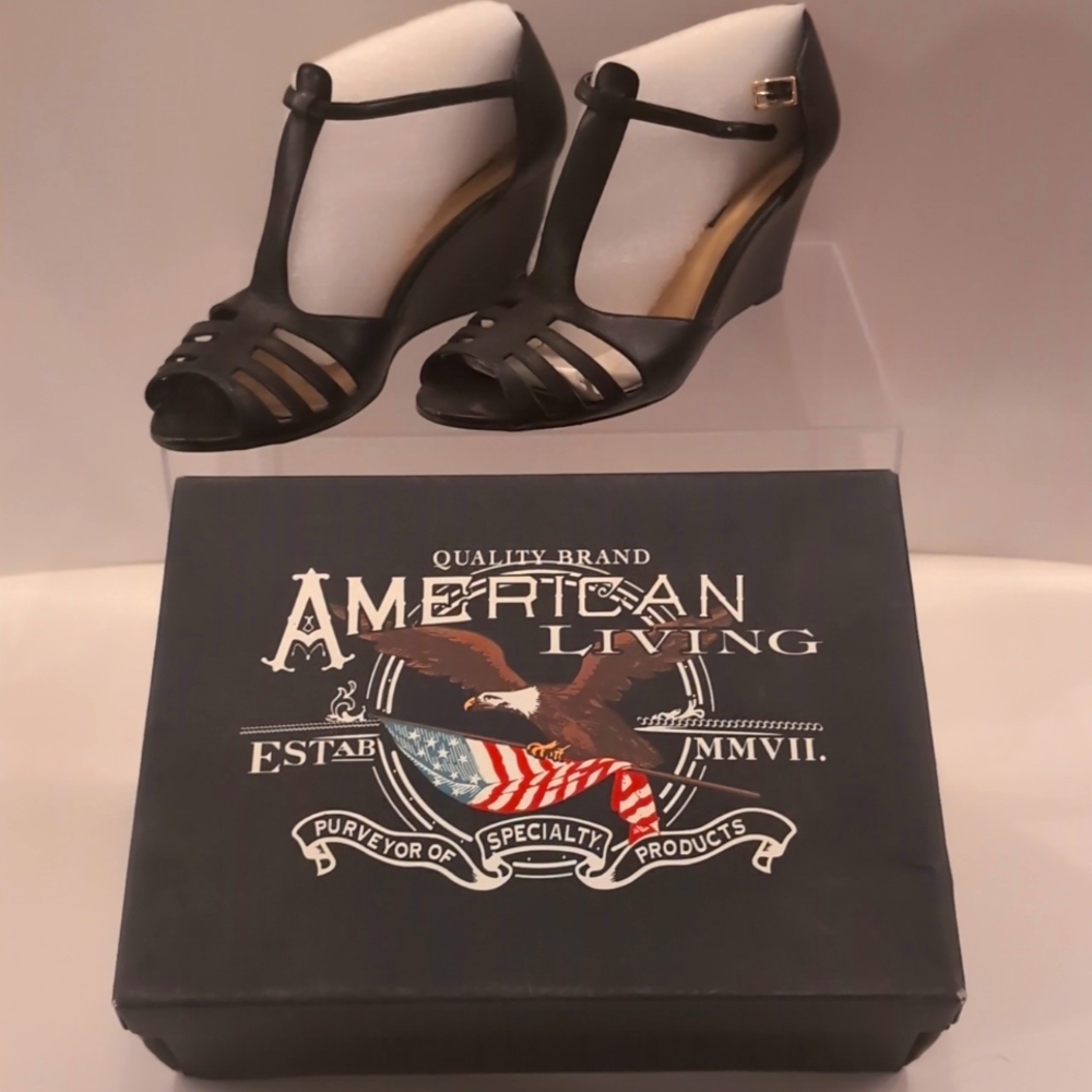 American living quality brand black dress shoes sexy great for retreats or offic